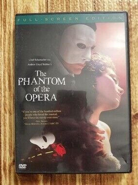 The Phantom of the Opera DVD Full Screen Movie Gerard Butler Emmy Rossum